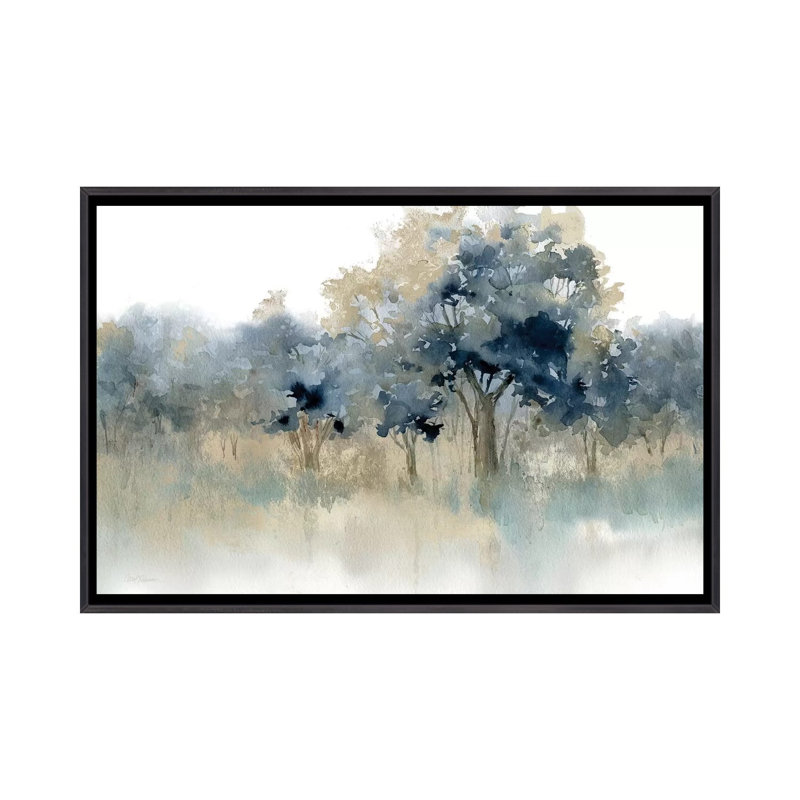 «Water's Edge II» par Carol Robinson, reproduction sur toile tendue, H 26 po x l 40 po x P 1 po, Encadrement noir décoloré