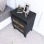 Table de chevet 2 tiroirs en bois de style campagnard avec bande adhésive décorative en bois et poignée en métal-118021536