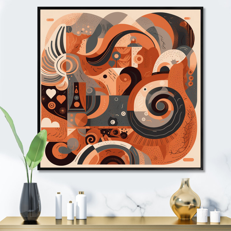 «Evolving Abstractions IV», reproduction sur toile, H 36 po x l 36 po x P 1,5 po, Cadre flottant noir