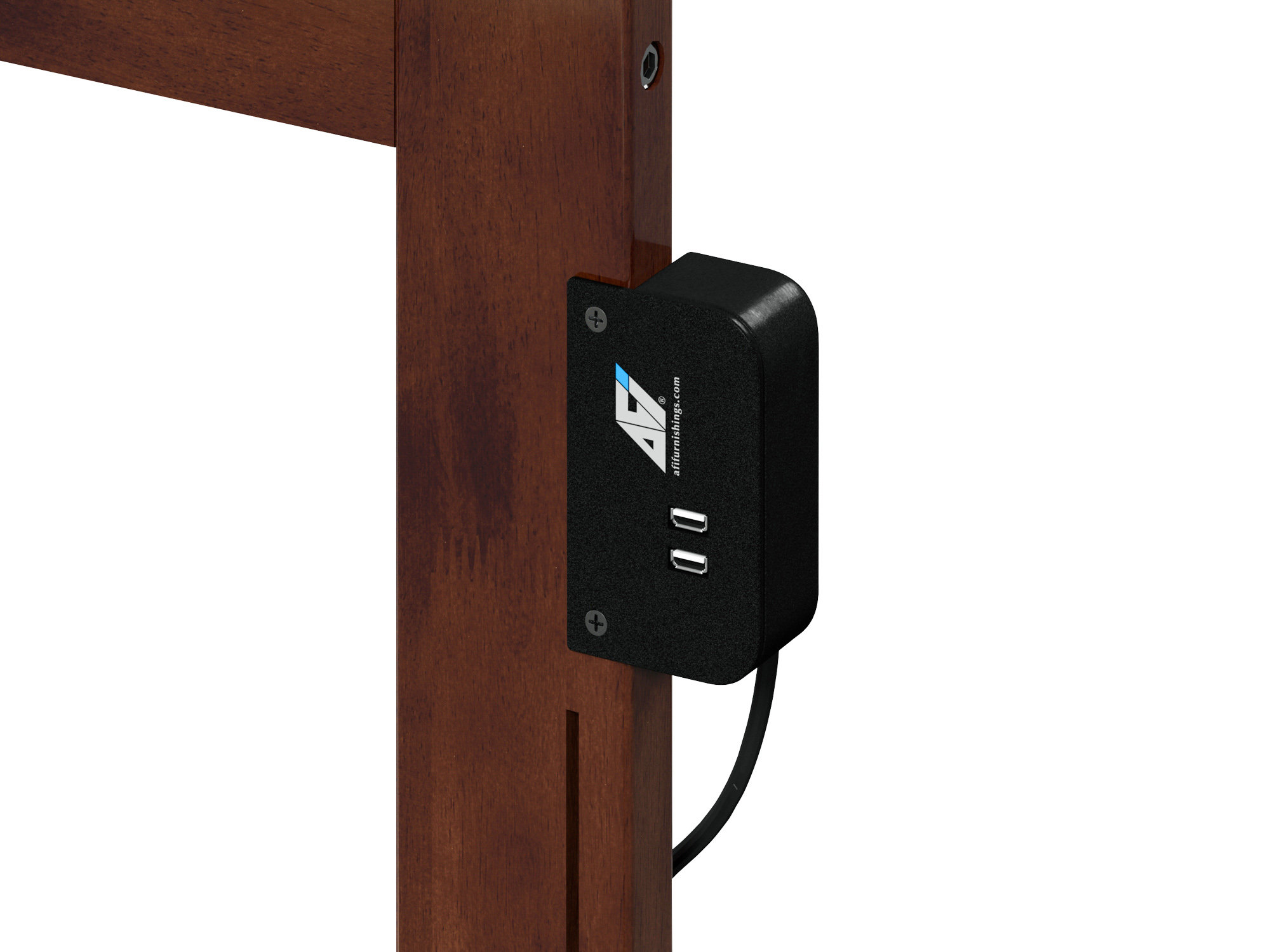 Amandaleigh Solid Wood Low Profile Platform Bed with Built-in Charging Station