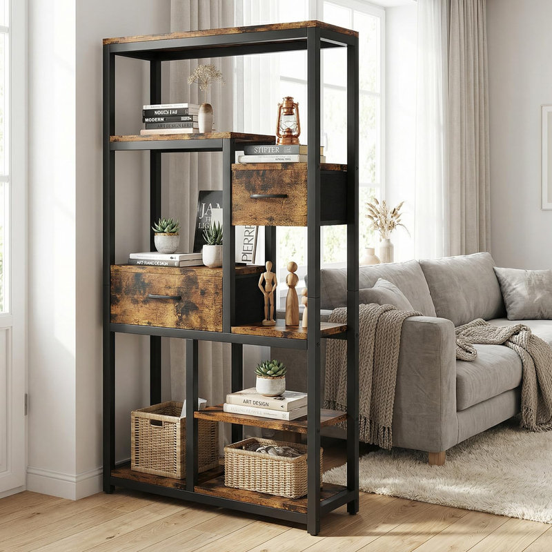 152.4cm H x 74cm W Metal Standard Bookcase