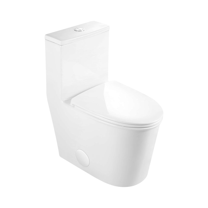 14.97"W CUPC Certified, One Piece Elongated Confort Height Toilet, Super Quite Flushing, Dual Flush, Ceramic, Watersense, Leak Resistant