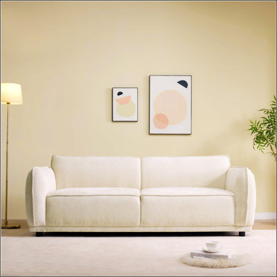 Canapé 3 places moderne et rembourré pour les salons, les chambres à coucher, les bureaux d'appartements avec confort et style