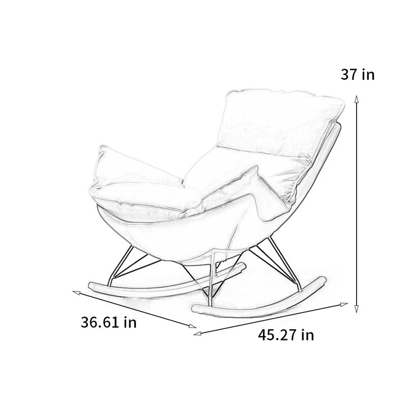 Chaise berçante en forme d'œuf, Brun