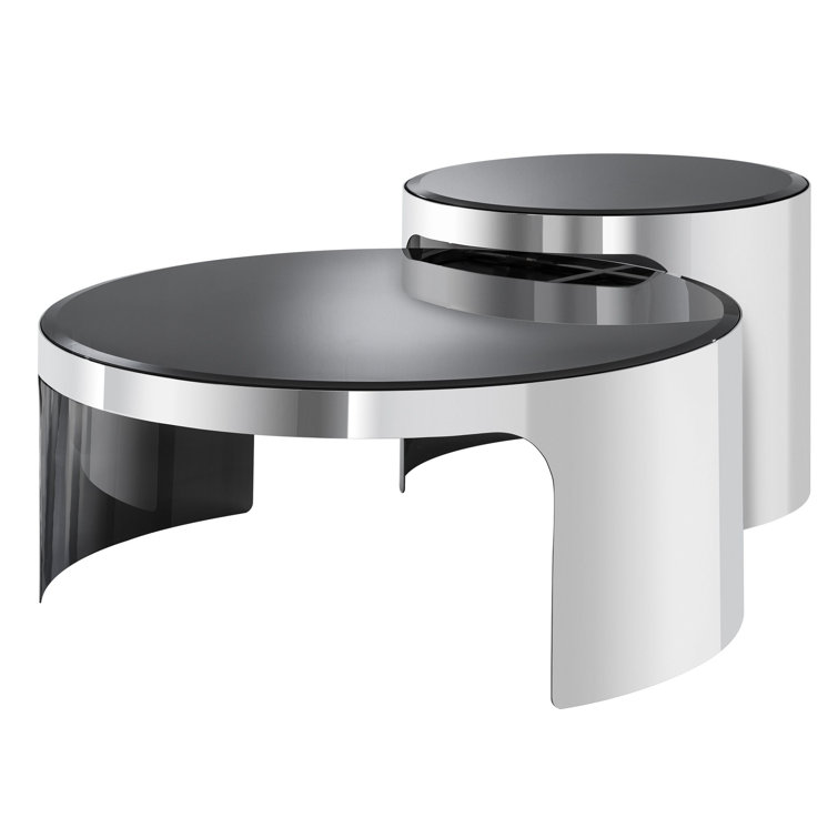 Piemonte Glass Nesting Coffee Table