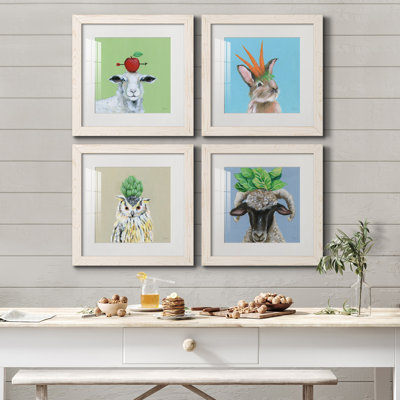 «Playful Nature», ensemble de 4 reproductions sur toiles encadrées