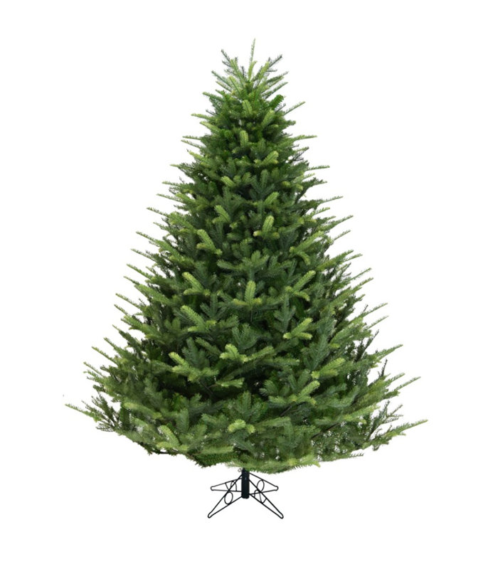 Sapin de noël artificiel vert balsam avec lumières claires, 108 po