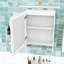 Armoire de rangement murale avec rangement dissimulé, charnières à fermeture en douceur et barre à serviettes-1236719517