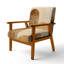Chaise avec accoudoirs abstraite Mid-Century rembourrée abstraite Sun Arc II-2144952225