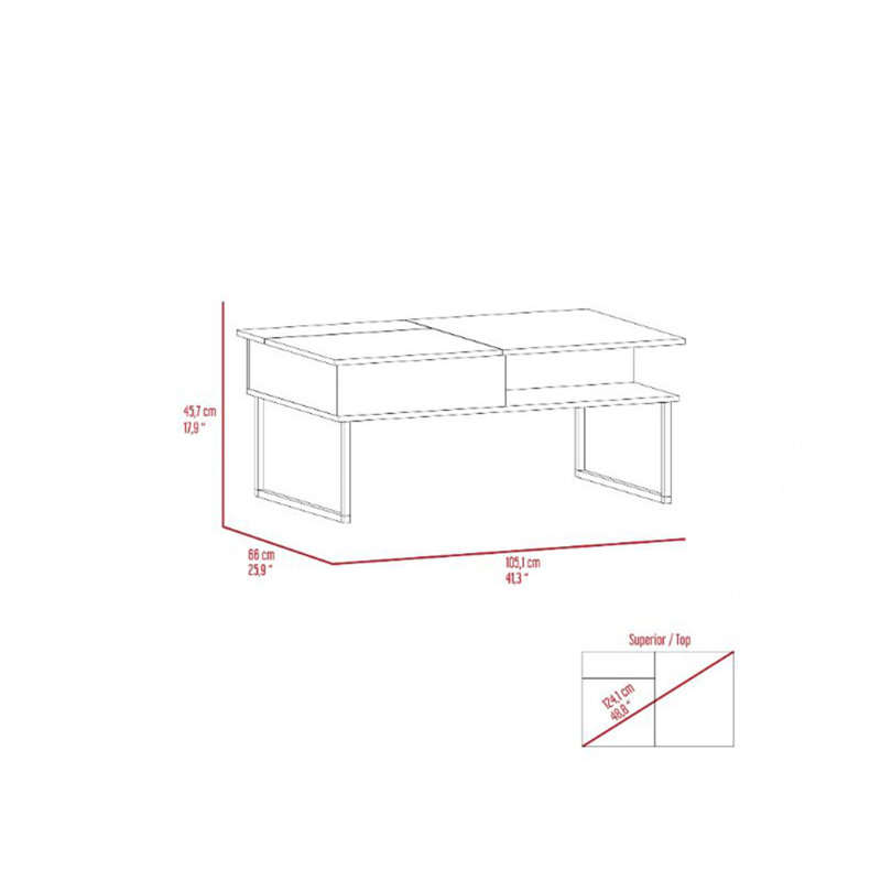 Table basse à plateau relevable Atlanta