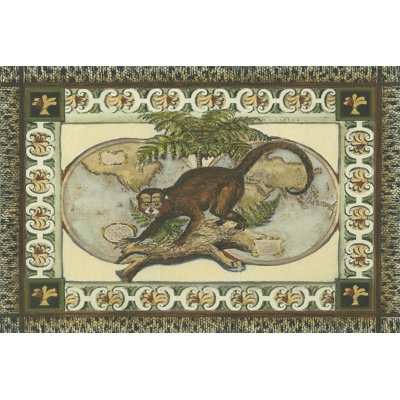 Large Tropical Monkey I 1 Piece Wrapped Canvas Painting