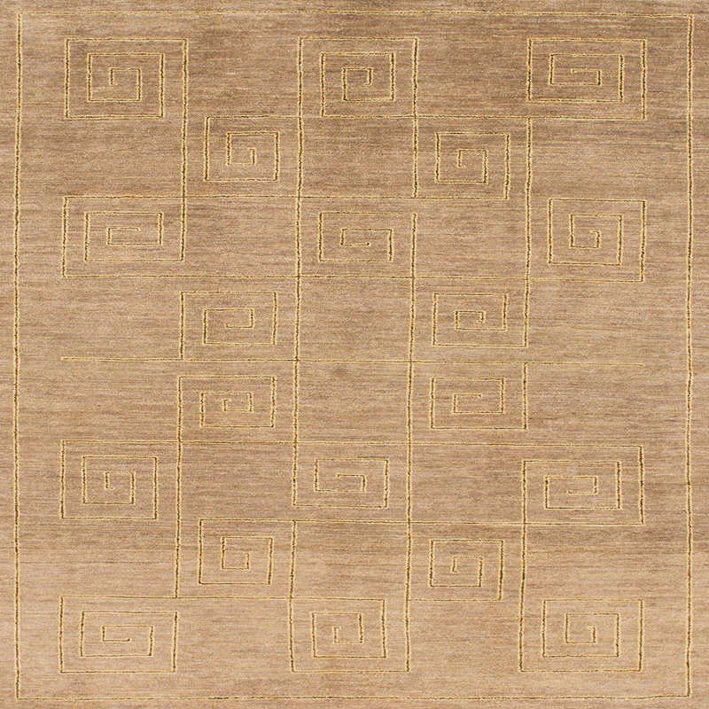 Tapis abstrait moderne 1498, Carré 8 pi