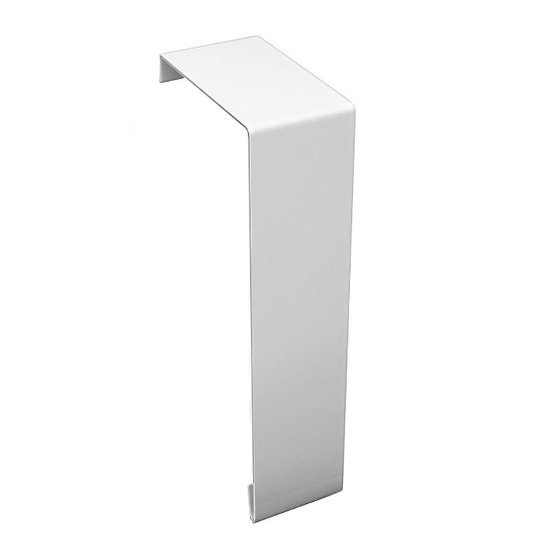 White Steel Slip-On Baseboard Heater Cover Coupler