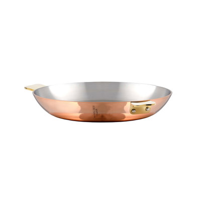 Mauviel Art Déco Copper Round Pan With Brass Handles