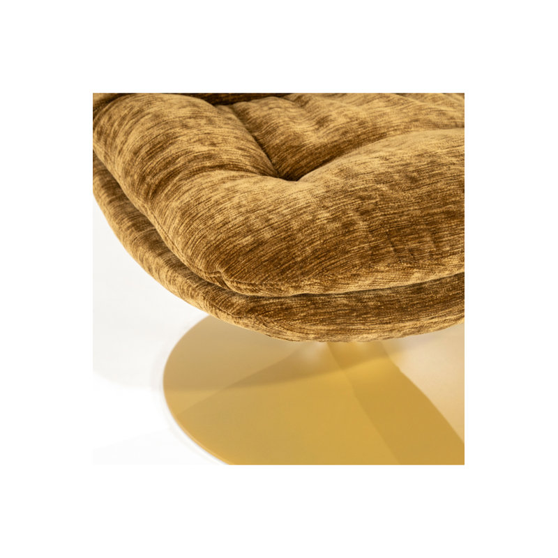 Accent Chair Swivel Armless Chair, Mustard