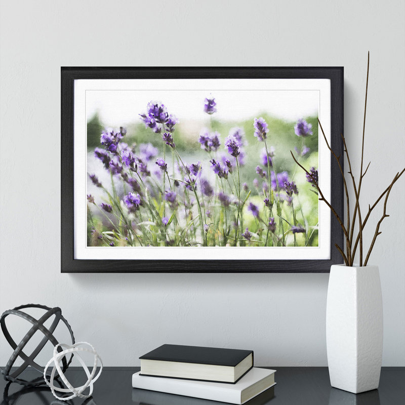 Lavender Vol.1 - Picture Frame Painting, 36cm H x 48cm W x 2cm D, Black Framed