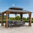 Horizon 10' x 12' Hard Top Gazebo With Solar Self Powered LED Lights, Mosquito Netting and Canopy Hook-108206367-110364336