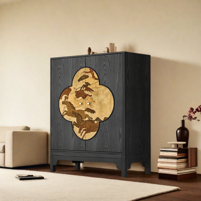 Large-Capacity Home Sideboard, Black