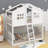 Twin Over Twin House Bunk Bed With Ladder-642017273