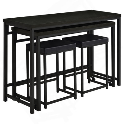 Klekner Black 4-Piece Counter Height Table Set