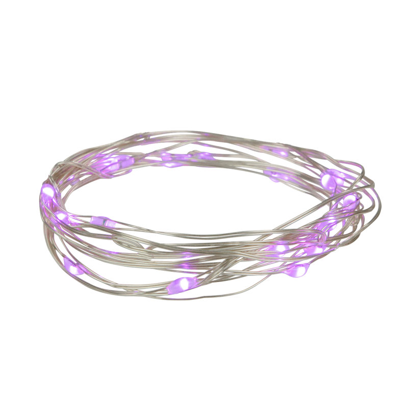 20 Battery Operated LED Micro Fairy Lights, Purple