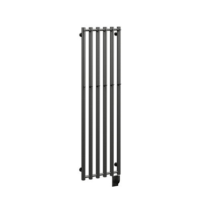16.5"x59" Rosendal Vertical Modern Wall Mounted Electric Plug-In Towel Warmer - Matte Black, Fluid Filled, Sleek Vertical Design, Lifetime Warranty