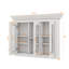 Pharmacie pour salle de bain à miroir 35 po, unité murale avec 5 tablettes fermées réglables, porte vitrée