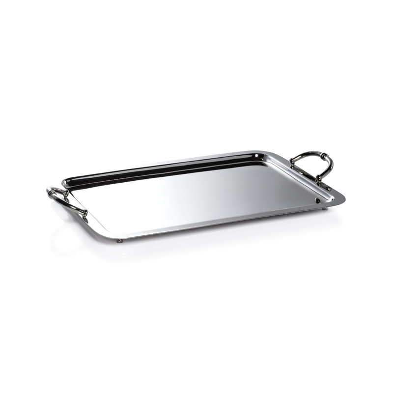Plateau en acier / laiton Mercer41 Daimen, Argent, H 2 po x l 13 po x P 21 po