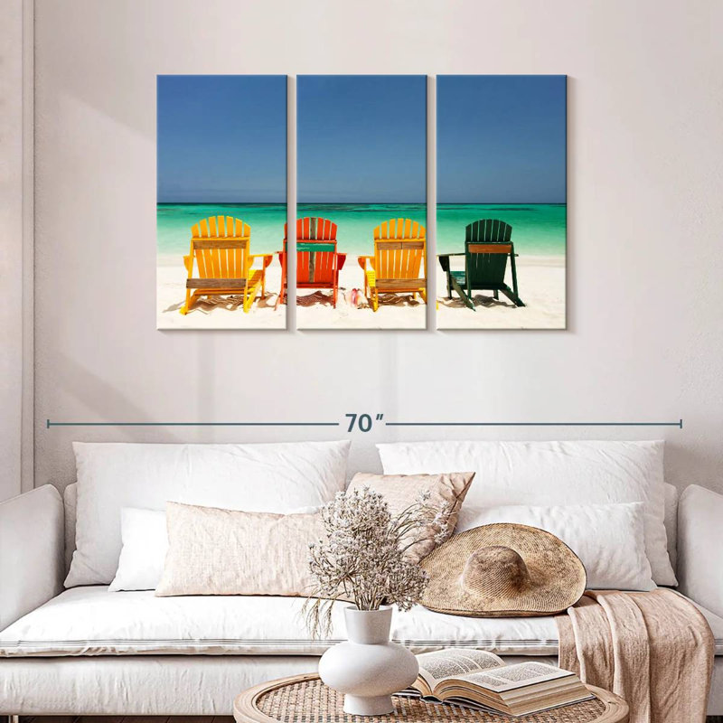 Chaises Gillard sur la plage des Caraïbes, H 28 po x l 45 po