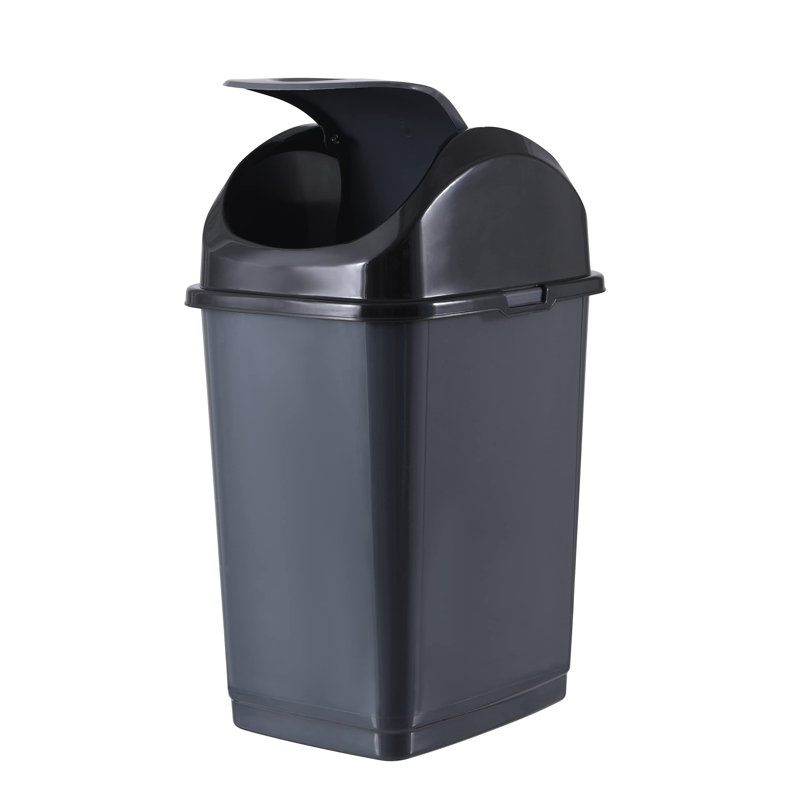 Poubelle à couvercle pivotant en plastique Superio de 4,5 gallons avec couvercle Superio