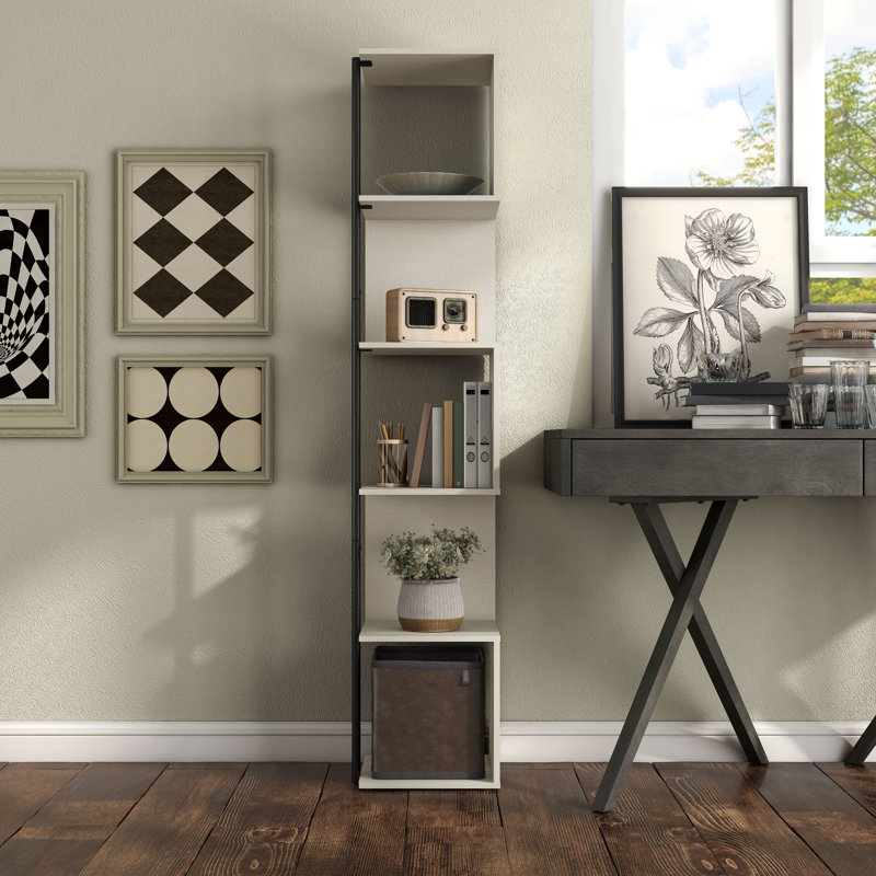 Seldovia 61.5"H Corner Bookcase, Off White