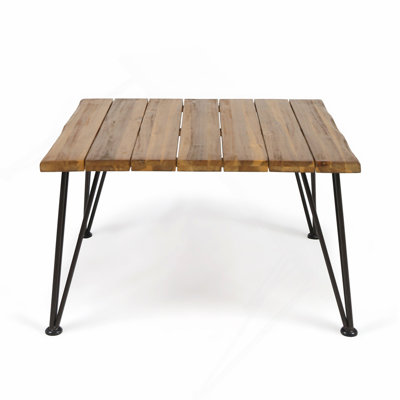 INDUSTRIAL WOOD AND METAL COFFEE TABLE