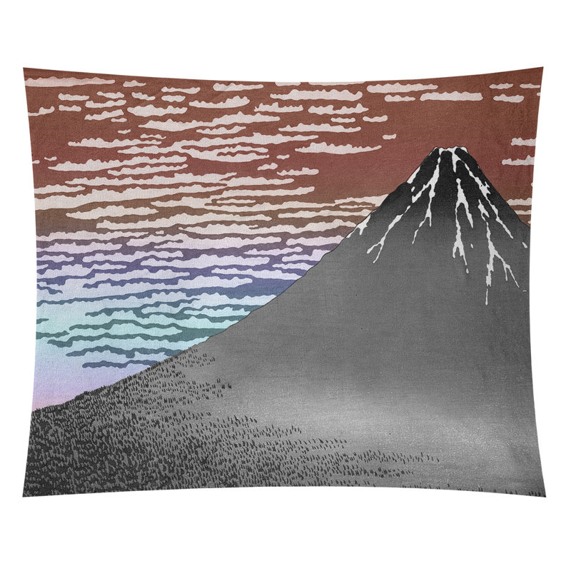 Tapisserie murale matinale fine Wind Clear, H 107,5 po x l 91 po, Rouge / Bleu / Gris
