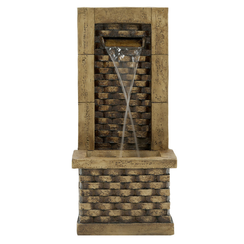 Outdoor Waterfall Fountain with Lights