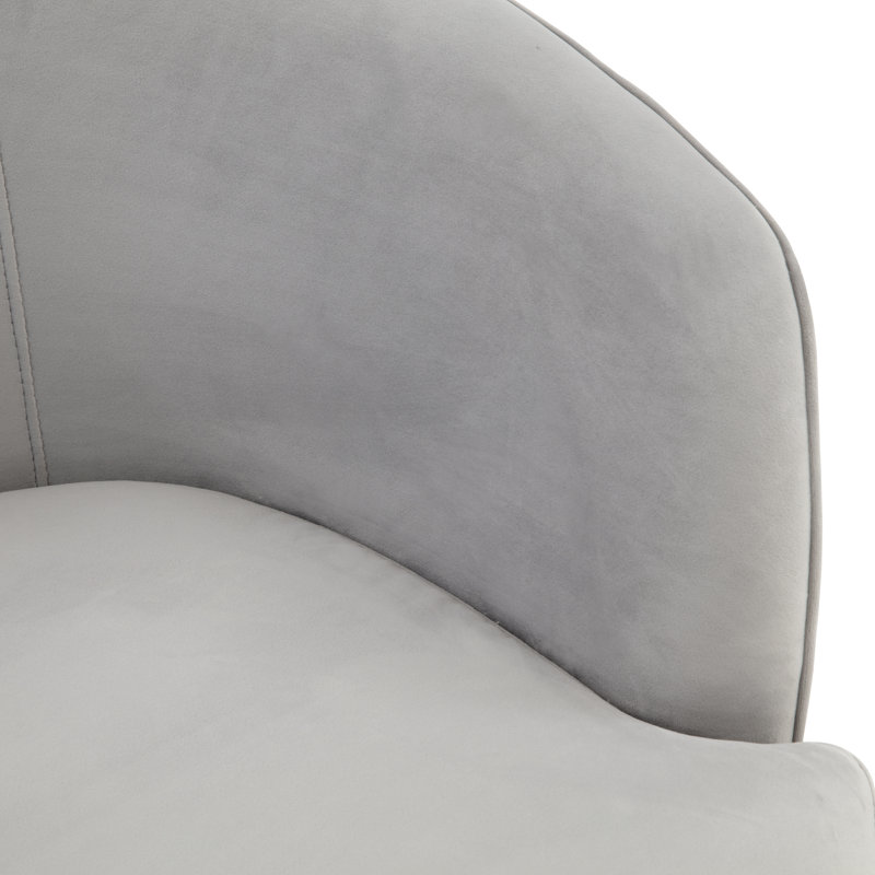 Fauteuil demi-tonneau pivotant en velours 31 po
