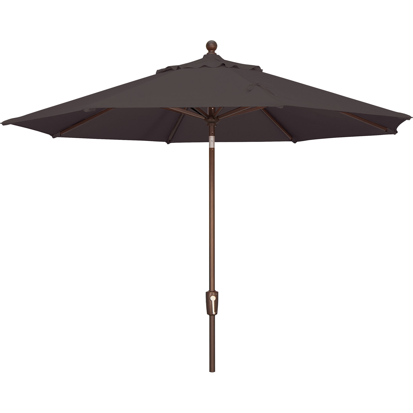 Canela 108'' Market Olefin Umbrella, Bronze, Canvas Black Sunbrella® Canvas