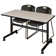Kobe Flip-Top Training Nesting Table, 2 Zeng Stack Chairs