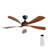 52 Inch Indoor Ceiling Fan With 3 Color Dimmable 5 ABS Blades Remote Control Reversible DC Motor With Led Light-1309204323-1309204324