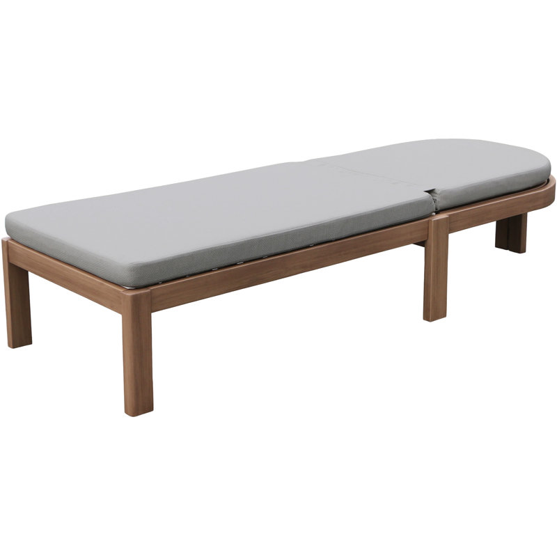 Chaise longue d'extérieur rembourrée en tissu avec housse de protection Newport Glenmore, Gris