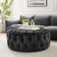 Grand repose-pieds rond en velours Performance-1470650290