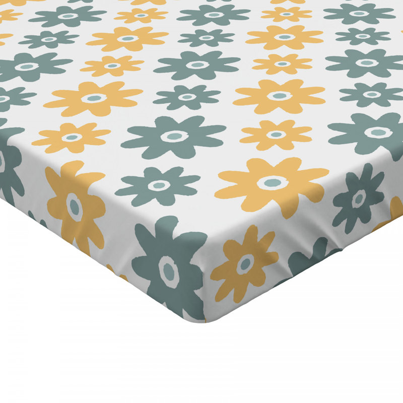 Microfiber Floral Fitted Sheet, Twin XL Fitted Sheet