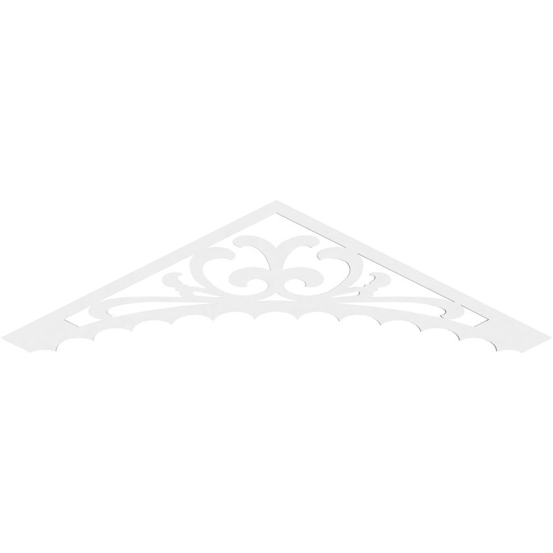 Genova Signature Urethane Gable Pediment, Primed Tan, 18"H x 72"W, 6/12