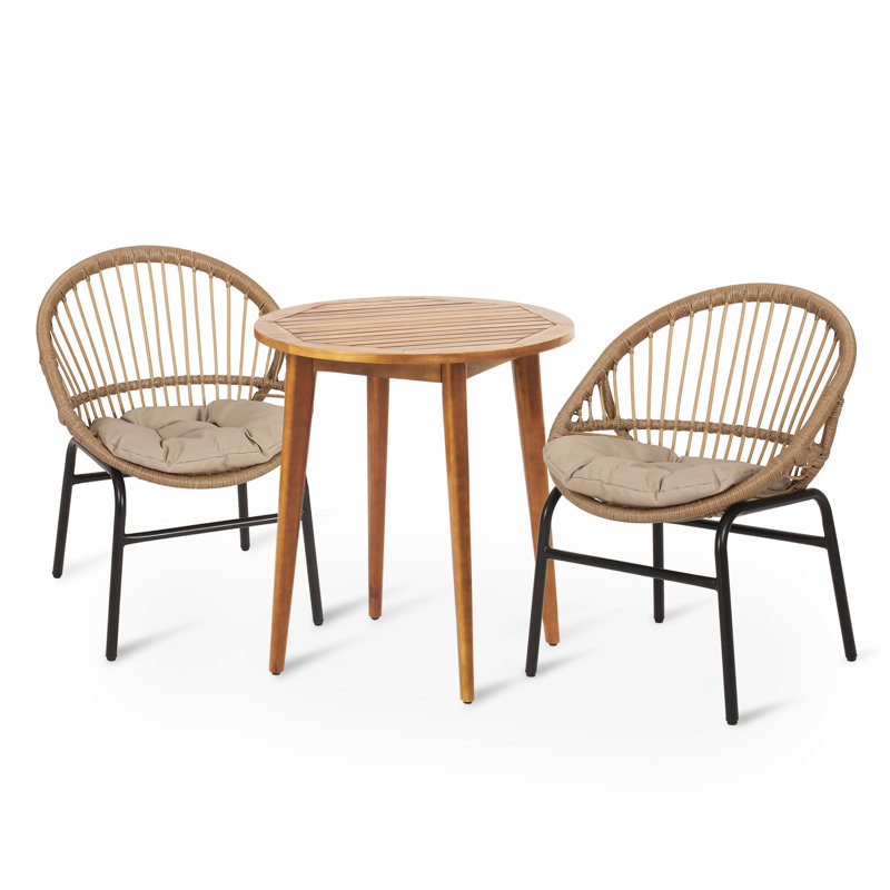 Ensemble bistro 3 pièces avec coussin Audre