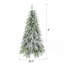 Arbre de Noël enneigé 6 pi avec lumières DEL, pour décoration de maison de vacances et de bureau-1860836778