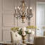 Lustre traditionnel / classique à 6 lumières de style bougie avec détails en cristal Nyah