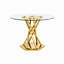 Ensemble de table de salle à manger 47,2 "en verre pour 4 personnes, table de salle à manger avec 4 chaises en velours-479598523-479598520-479598503