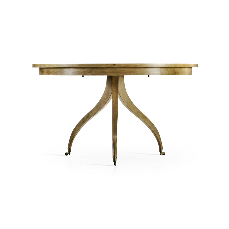 Solar Round Walnut Wood Dining Table, Cherry