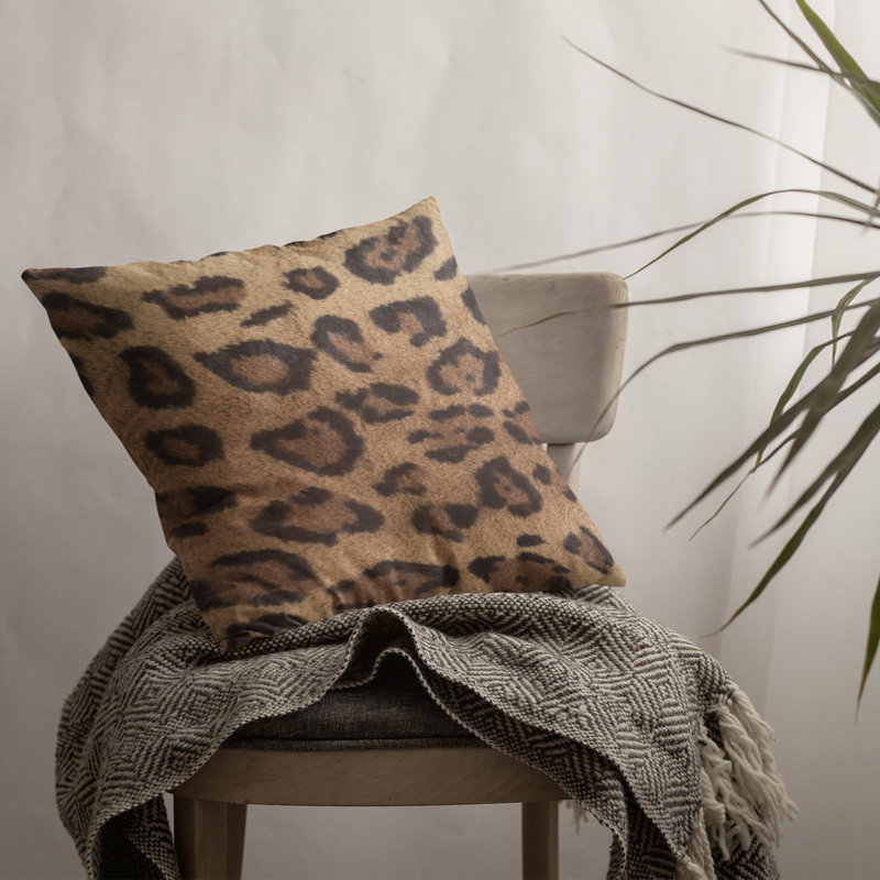 Animal Print Reversible Throw Pillow, 20" x 36", Animal Print, Light Brown/Brown