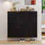 Armoire de rangement à chaussures en MDF avec tiroirs et tablettes rabattables (noir)-553129972