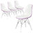 Culley Modern Acrylic Side Chair – Armless Transparent Accent Chair Lightweight Molded Plastic Seating for Dining Room, Kitchen, Vanity, Office, or Banquet-87689704-123385366